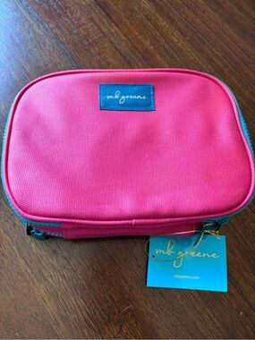 mb greene Jewelry clutch pink/turquoise NWT